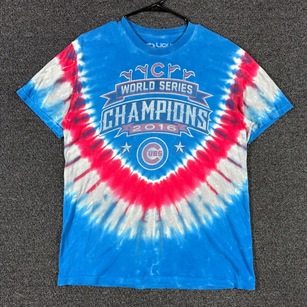 Liquid Blue Chicago Cubs 2016 World Series Champions‎ Tie Dye Shirt Men's Medium